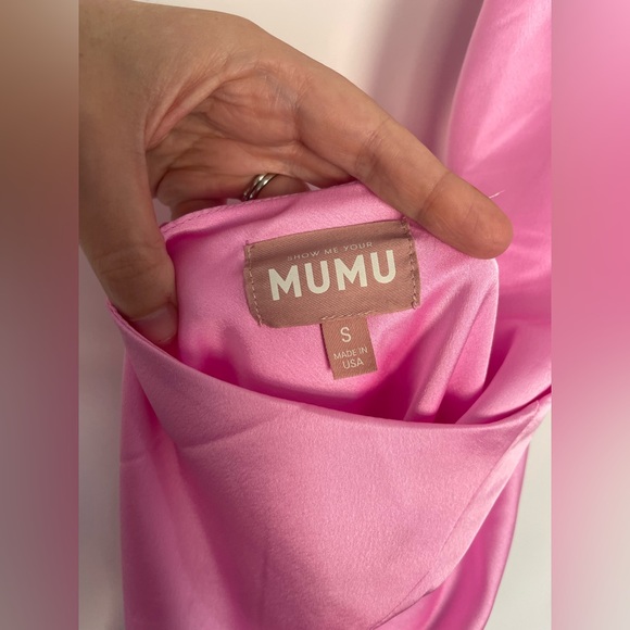 Show Me Your Mumu Jasmine Mini Pink Luxe Satin size Small S - Picture 5 of 7
